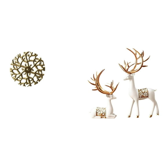 CoudarTitie Rustic Scenic Metal Wall Art Sculpture with European Reindeer Statues Collectable Craft Deer Lover Wrought Iron Plaque 3D Hanging Pendants for Office