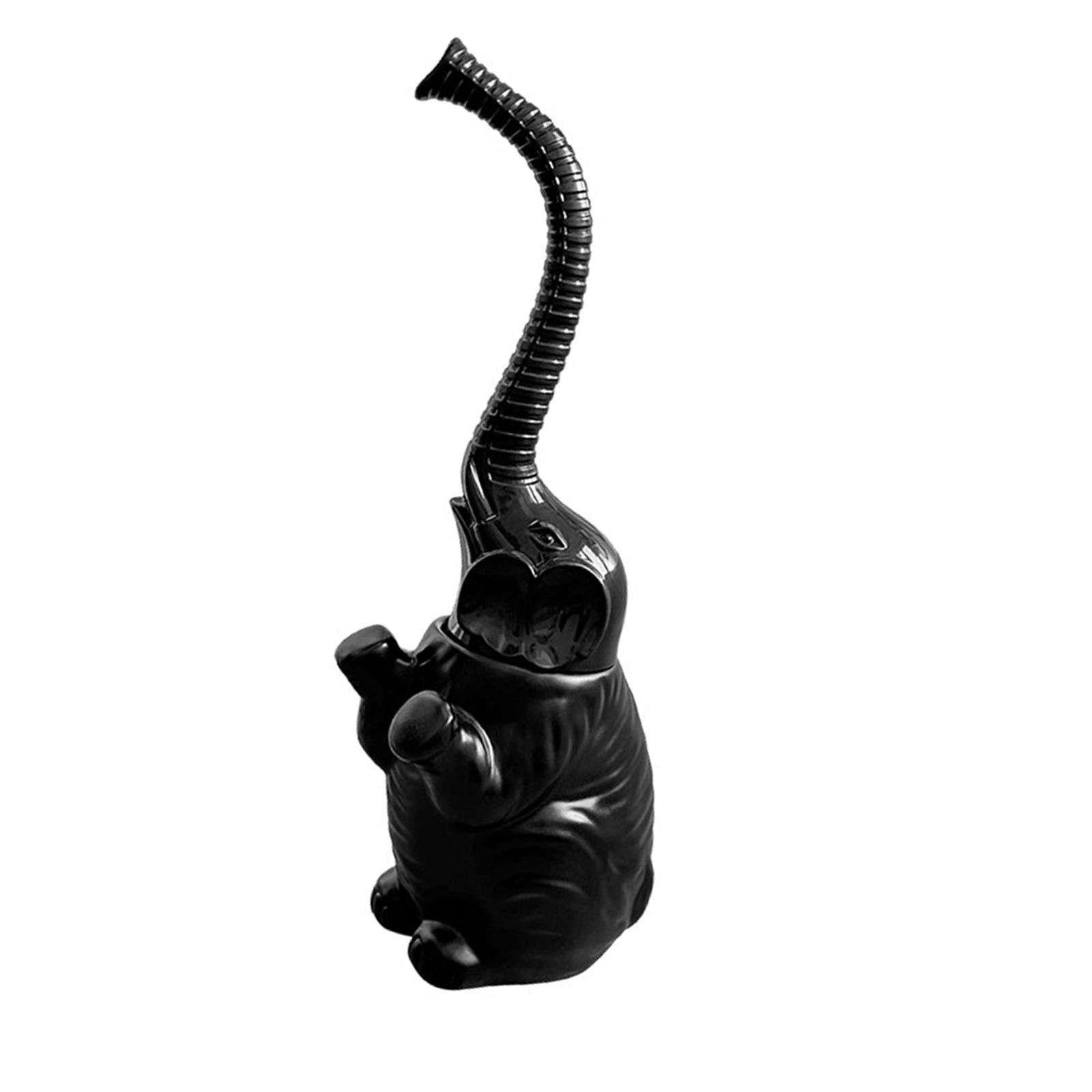 CoudarTitie Shape Toilet Brush with Holder Modern Decor Lightweight Long Handle Black