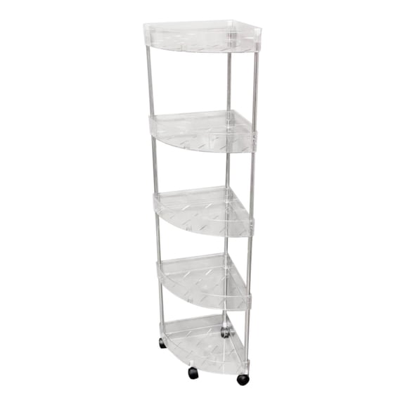 CoudarTitie Standing Shower Cart Multi Layer Rolling Storage Cart for Cabinet Hotel Dorm 5 layer