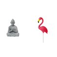 thumbnail image 1 of CoudarTitie Sun Wukong Buddha Flamingo Garden Sculpture Miniature Figurine Collectible Ornament for Hotel Patio Backyard Holiday Spring, 1 of 8