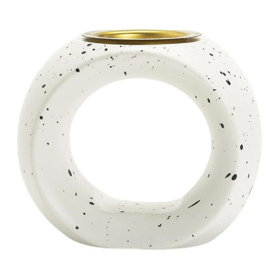 CoudarTitie Tealight Candle Holder Diffuser Ceramic Gift Essential Oil Burner Home Decor for Black White