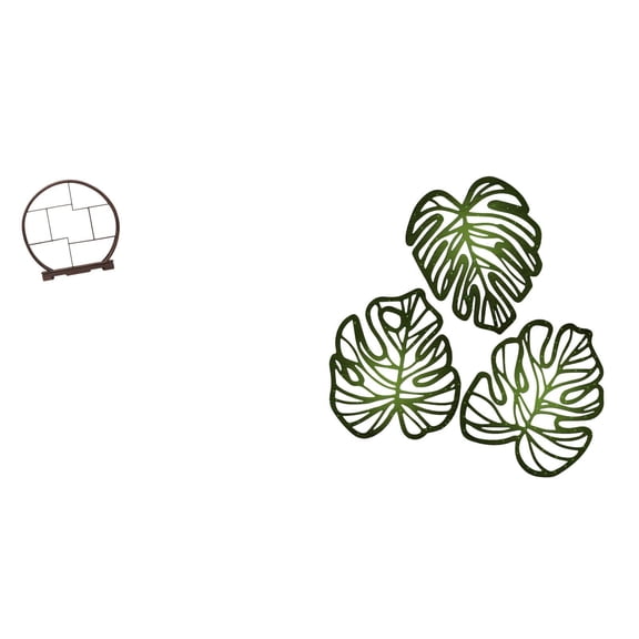 CoudarTitie Tropical Palm Wood Display Stand Creative Jungle Decor Organizer Antique Shelf for Home Office Cabinets Bed Bathroom TV Background