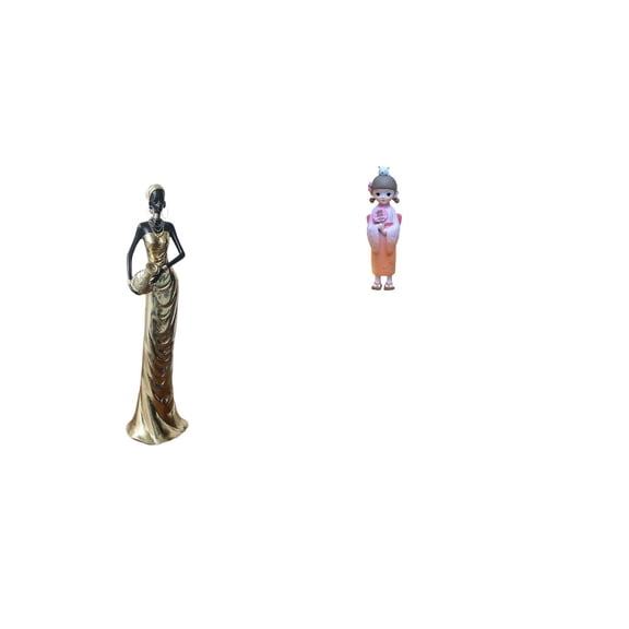 CoudarTitie Vintage Tribal Lady Figurine Sculpture with Japanese Kimono Geisha Doll Art for Home Decor and Bedroom Ornament Accessories Store