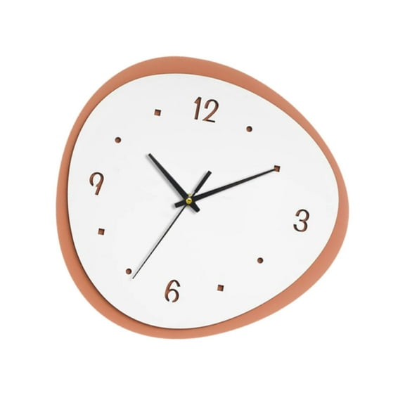 CoudarTitie Wall Clock Hanging Clock Easy Numbers Ornament Fashion Wear Resistant Home Decor Orange