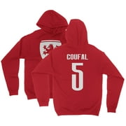 Coufal 5 Jersey Style - Czechia Soccer Cup Fan Unisex Hooded Sweatshirt (Red, Small)