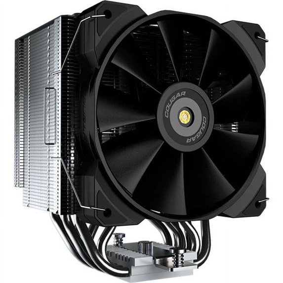 COUGAR FORZA 85 - Processor cooler - (for: LGA1156, AM2, AM2+, LGA1366, AM3, LGA1155, AM3+, LGA2011, FM1, FM2, LGA1150, LGA1151, AM4, LGA2066, LGA1200, LGA1700) - copper base and nickel plated fins - 120 mm
