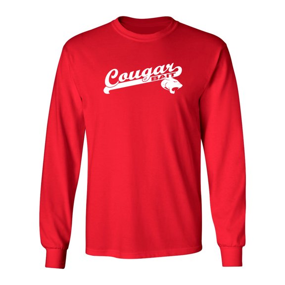 Cougar Bait Sarcastic Novelty Gift Idea Adult Humor Funny Men's Long Sleeve Shirts