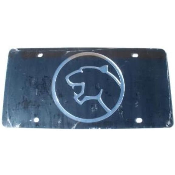 Cougar Black Laser Cut License Plate