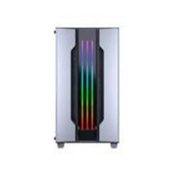 Cougar Case Gemini M Silver Mini Tower With Tempered Glass Panel And Rgb Light Bar Silver Retail