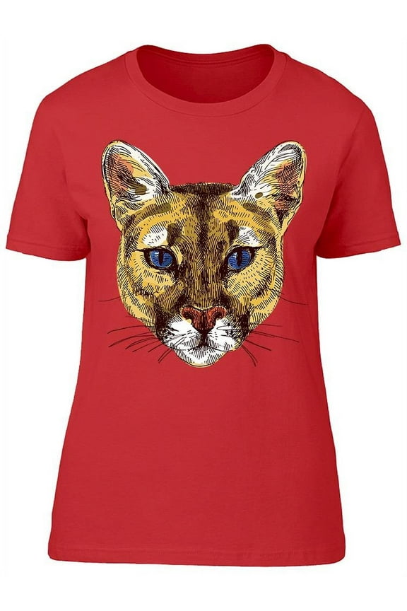 Cougar Colorful Sketch T-Shirt Women -Image by Shutterstock, Female Large