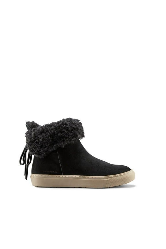 Devon Suede Waterproof Winter Sneakers - Women's, Black, 6 US