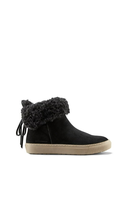 Devon Suede Waterproof Winter Sneakers - Women's, Black, 7 US
