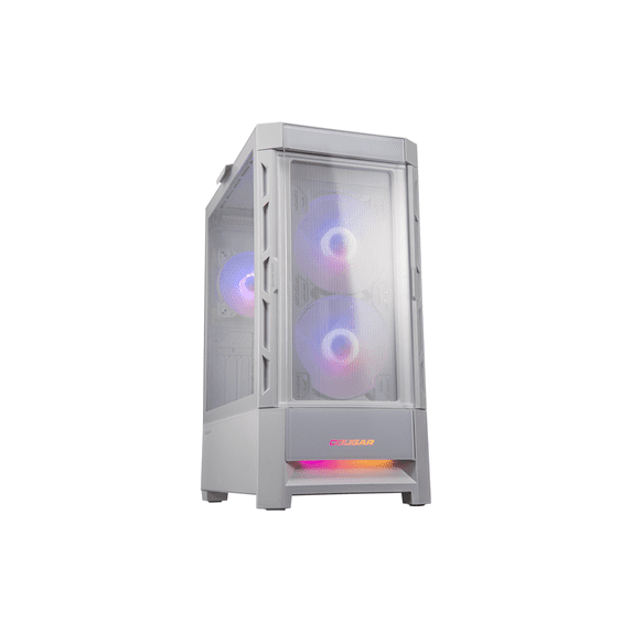 Cougar Duoface RGB White Mid Tower Computer Cases with Glass and Mesh Front Panels included, CGR-5ZD1W-RGB