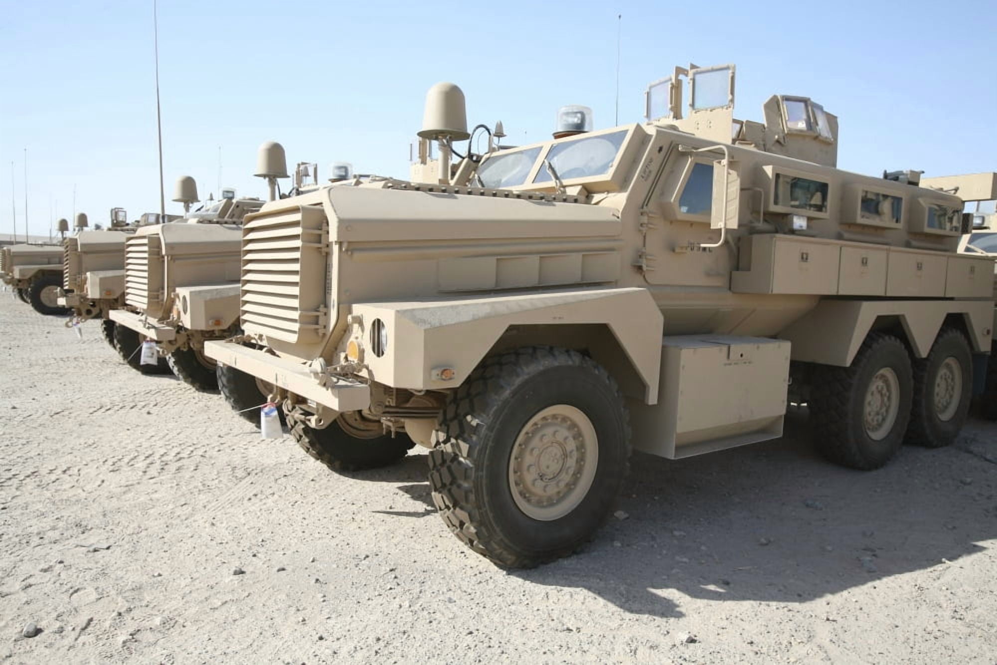 Cougar HEV Mine Resistant Ambush Protected vehicles Canvas Art - Stocktrek Images (34 x 23)