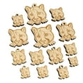 thumbnail image 1 of Cougar Head Mountain Lion Puma Wood Mini Charms Shapes DIY Craft Jewelry - No Hole - 20mm (15pcs), 1 of 7