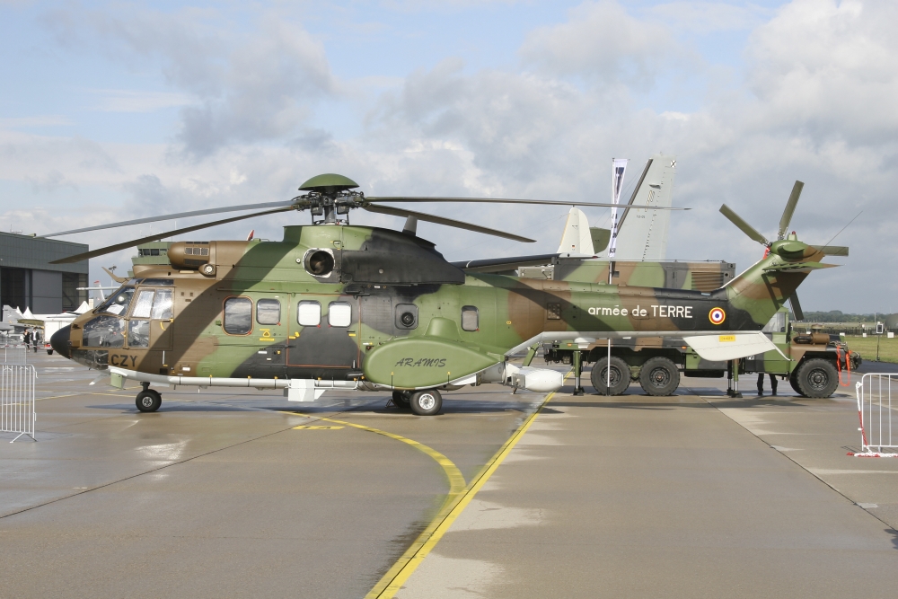 Cougar Horizon early warning radar helicopter of the French Army Canvas Art - Timm ZiegenthalerStocktrek Images (35 x 23)