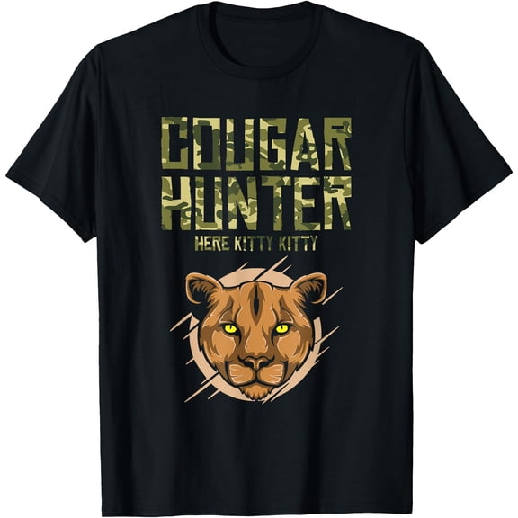 Cougar Hunter Wild Animal Hunt Big Cat Cougar Hunting T-Shirt
