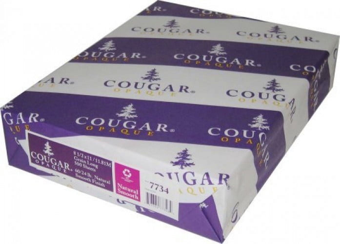 Cougar Opaque White Smooth 70# 8.5"x11" 500 Sheets
