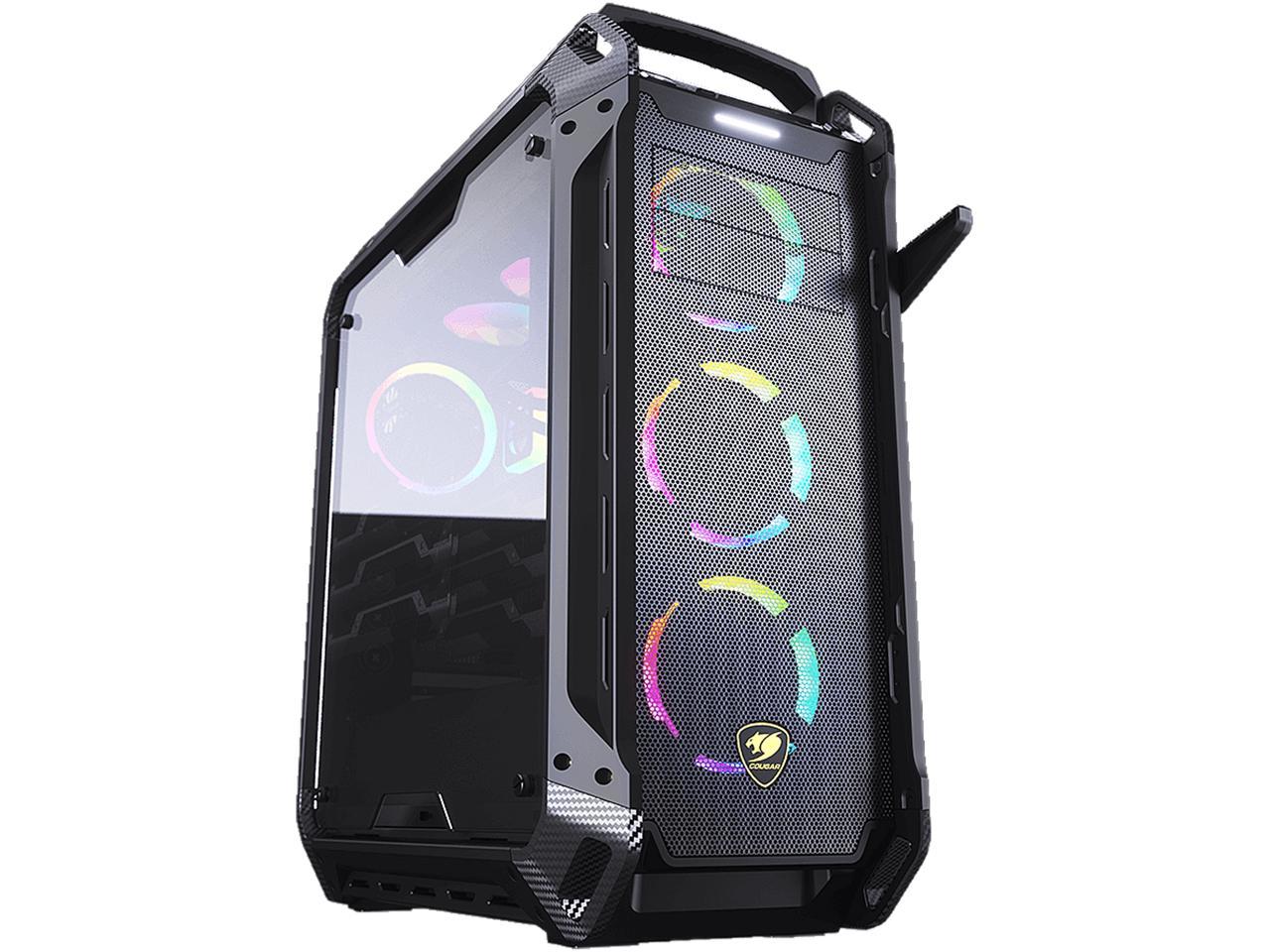 Cougar Panzer Max - Case Big Tower Gaming Nero Finestrata, Design Militare, Supporto E-ATX