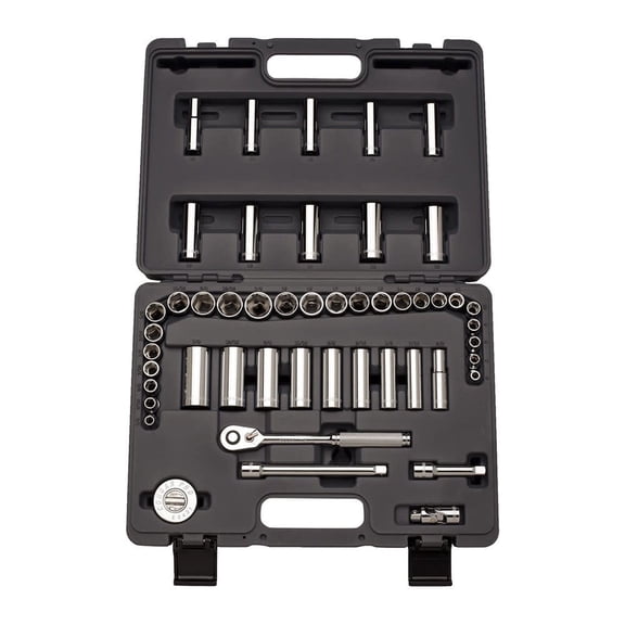 Cougar Pro 3/8 Inch Drive 6 Point Standard And Deep Sae And Metric, 49 Piece