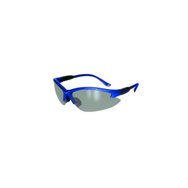 Cougar Safety Glasses with Flash Mirror Lenses and Blue Frame