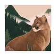 thumbnail image 1 of "Cougar in Minimalism" - Canvas, 1 of 25