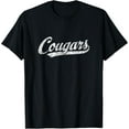 thumbnail image 1 of Cougars Mascot T Shirt Vintage Sports Name Tee Design, 1 of 3