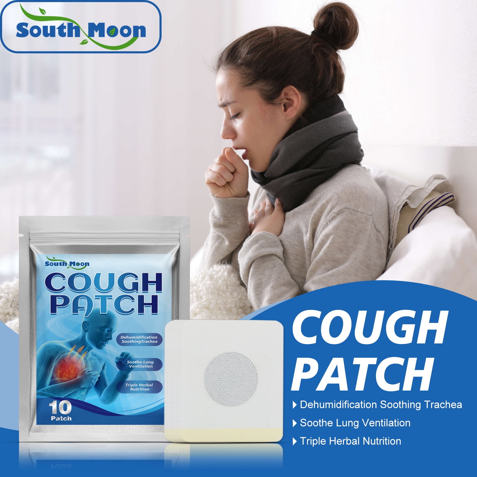 Cough patch to relieve dry throat, runny nose, cough and sputum, body