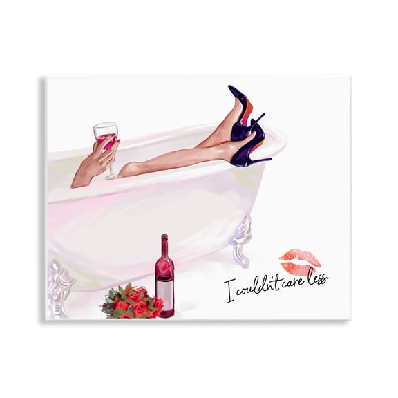 Couldn't Care Less Tub Wall Plaque Art, design by Ziwei Li
