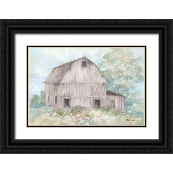Coules, Debi 18x13 Black Ornate Wood Framed with Double Matting Museum Art Print Titled - Beautiful Day on the Farm