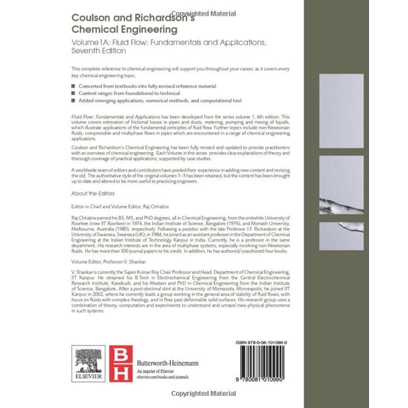 Pre-Owned Coulson and Richardson's Chemical Engineering: Volume 1a: Fluid Flow: Fundamentals and Applications, (Paperback)