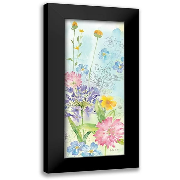 Coulter, Cynthia 10x18 Black Modern Framed Museum Art Print Titled - Wildflower Mix vertical I