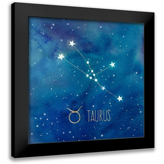 Coulter, Cynthia 12x12 Black Modern Framed Museum Art Print Titled - Star Sign Taurus