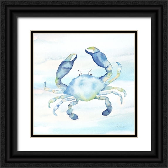 Coulter, Cynthia 12x12 Black Ornate Wood Framed with Double Matting Museum Art Print Titled - Great Blue Sea XIII