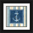 thumbnail image 1 of Coulter, Cynthia 12x12 Black Ornate Wood Framed with Double Matting Museum Art Print Titled - Nautical Stripe III, 1 of 4