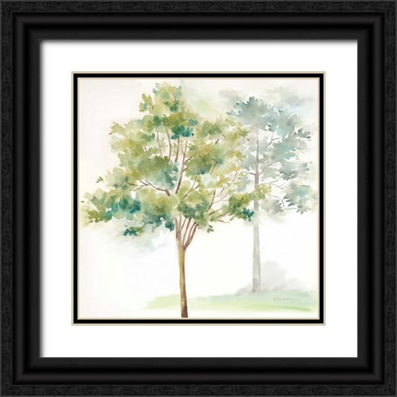 Coulter, Cynthia 12x12 Black Ornate Wood Framed with Double Matting Museum Art Print Titled - Woodland Trees IV