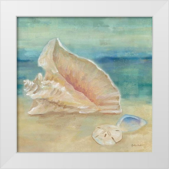 Coulter, Cynthia 12x12 White Modern Wood Framed Museum Art Print Titled - Horizon Shells III