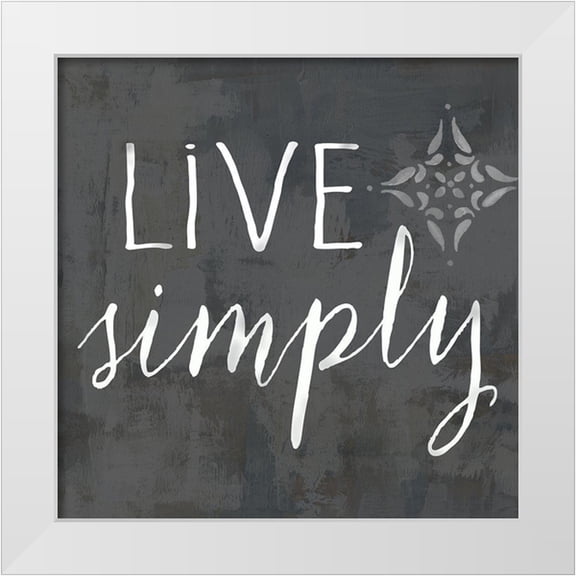 Coulter, Cynthia 12x12 White Modern Wood Framed Museum Art Print Titled - Live Simply on black