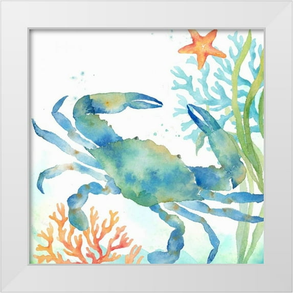 Coulter, Cynthia 12x12 White Modern Wood Framed Museum Art Print Titled - Sea Life Serenade II