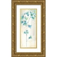 thumbnail image 1 of Coulter, Cynthia 12x24 Gold Ornate Wood Framed with Double Matting Museum Art Print Titled - Watercolor Bluebells Panel I, 1 of 4