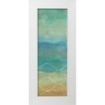 thumbnail image 1 of Coulter, Cynthia 13x32 White Modern Wood Framed Museum Art Print Titled - Abstract Waves Blue Panel II, 1 of 4