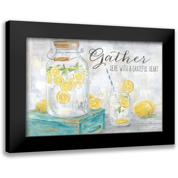 Coulter, Cynthia 14x11 Black Modern Framed Museum Art Print Titled - Gather Here Country Lemons Landscape