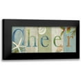 thumbnail image 1 of Coulter, Cynthia 14x8 Black Modern Framed Museum Art Print Titled - Cheer Coastal Sign II, 1 of 5
