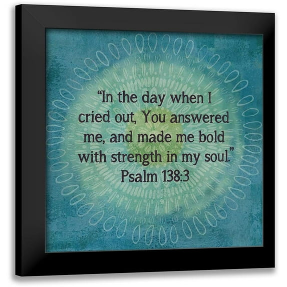 Coulter, Cynthia 15x15 Black Modern Framed Museum Art Print Titled - Jacobean Medallion Scripture I