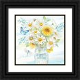 thumbnail image 1 of Coulter, Cynthia 15x15 Black Ornate Wood Framed with Double Matting Museum Art Print Titled - Daisy Days II, 1 of 4
