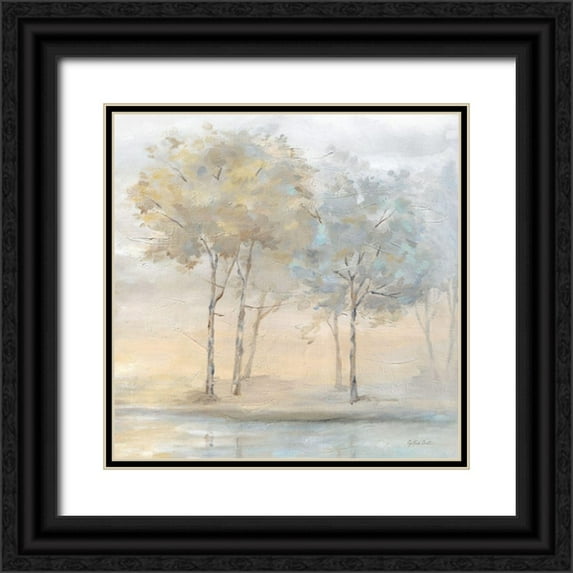 Coulter, Cynthia 15x15 Black Ornate Wood Framed with Double Matting Museum Art Print Titled - Serene Scene Trees II
