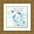 thumbnail image 1 of Coulter, Cynthia 15x15 Gold Ornate Wood Framed with Double Matting Museum Art Print Titled - Great Blue Sea XXII, 1 of 4