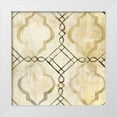 thumbnail image 1 of Coulter, Cynthia 15x15 White Modern Wood Framed Museum Art Print Titled - Abstract Waves Black-Gold Tiles I, 1 of 4