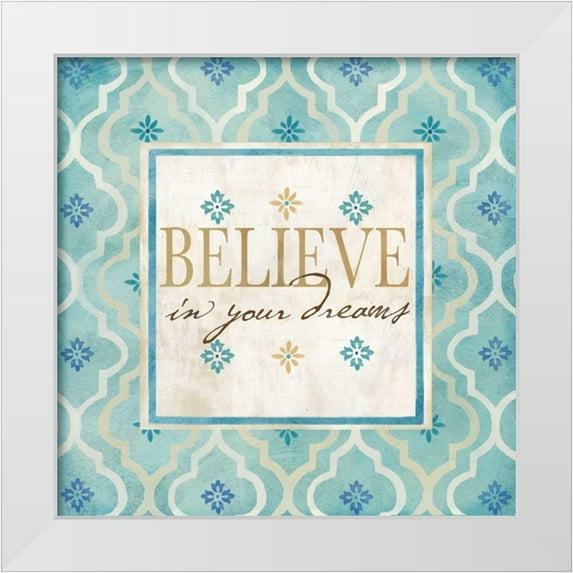 Coulter, Cynthia 15x15 White Modern Wood Framed Museum Art Print Titled - Blue Geo Sentiments I