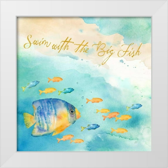 Coulter, Cynthia 15x15 White Modern Wood Framed Museum Art Print Titled - Sea Splash Sentiments I